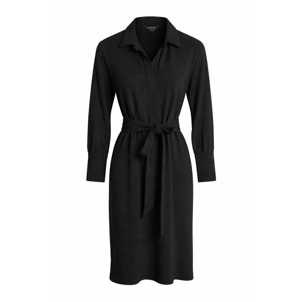 Club Monaco Black Collared Shirt Dress Career Work Office Neutral Minimalist M